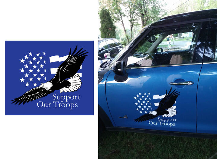 Vinyl Decal, Designed and Applied to Vehicle